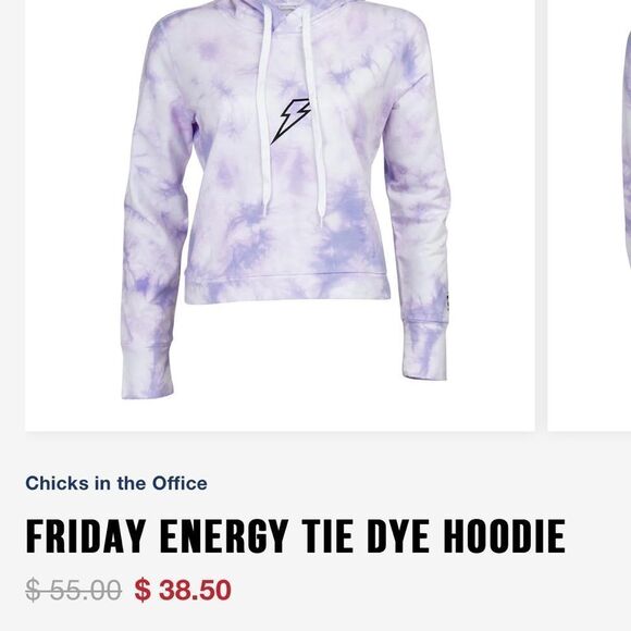 NWOT Barstool Sports Purple ‘Friday Energy Tie Dye Hoodie’ size XL - Picture 4 of 15